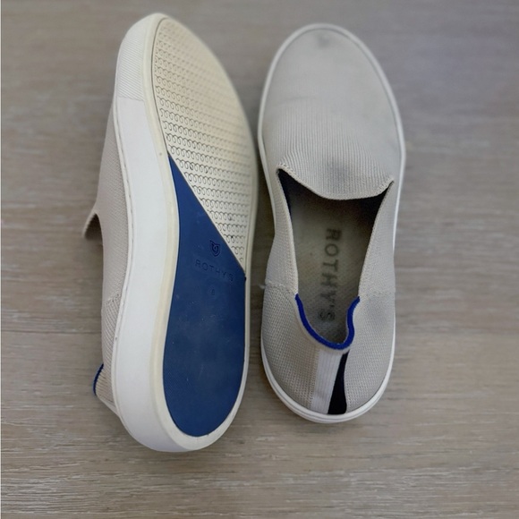 ROTHY’S women’s The Original beige knit slip on sneakers shoes size 8 - Picture 8 of 9